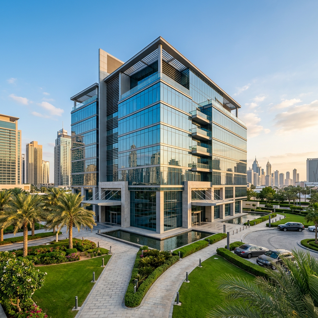 Modern commercial building managed by Urban Roots Trading